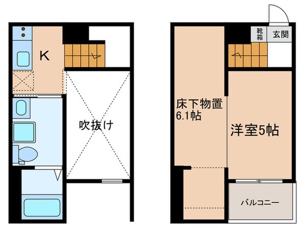 Ｃｉｅｌ　Ｂｌｅｕ九重の物件間取画像